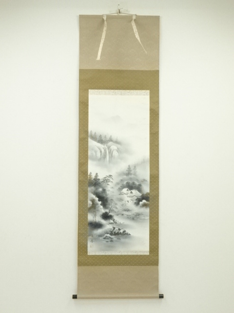 JAPANESE HANGING SCROLL / HAND PAINTED / LANDSCAPE